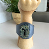 Druzy Metallic Hand Painted Leather Wire Wrapped Cuff