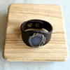 Espresso Brown Leather & Purple Agate Cuff