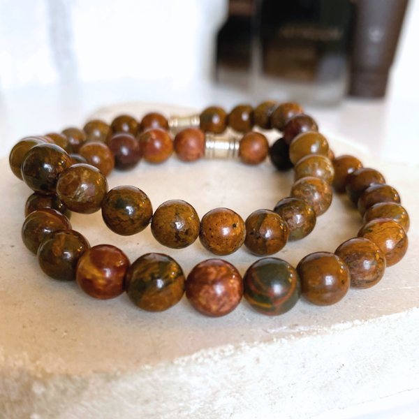 Caramel Jasper  Solid Bracelet MC