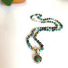 Turquoise Silk Knotted Necklace