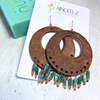 Gaia Green Apatite & Leather Earrings