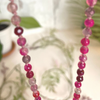 Magenta Agate Silk Knotted Necklace