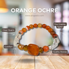 Orange Crystal Ochre Agate Gemstone Bracelet