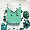 Turquoise Drop Earrings Silver Leverback
