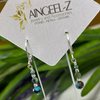 Turquoise Drop Earrings Silver Leverback