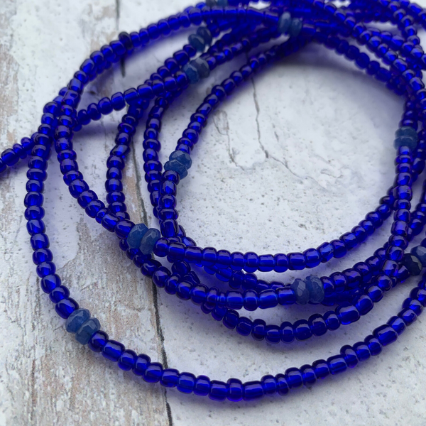 Cobalt Waist Bead Strand