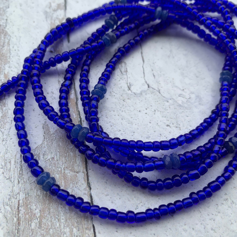 Cobalt Waist Bead Strand