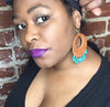 Gaia Leather & Turquoise Hoop Earrings