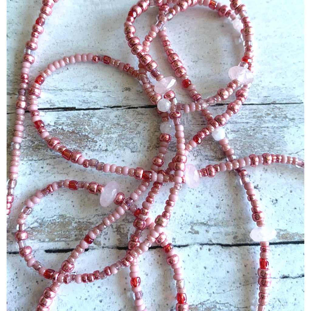 Rose quartz 2025 waist beads