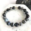 Inky Agate Gemstone Bracelet