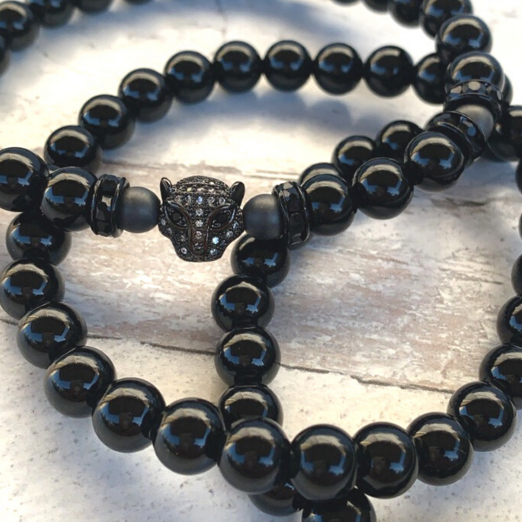 Black Tourmaline Mini Gemstone Bracelet — Sivana
