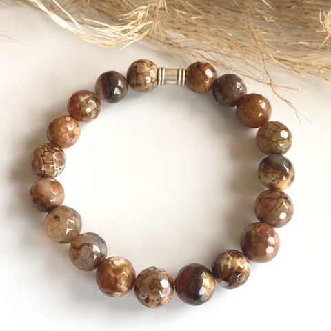 Coffee Agate Gemstone Bracelet