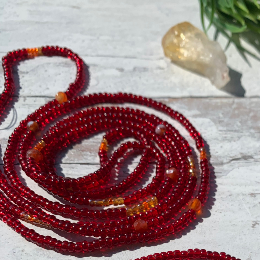 Sacral chakra waist beads clearance