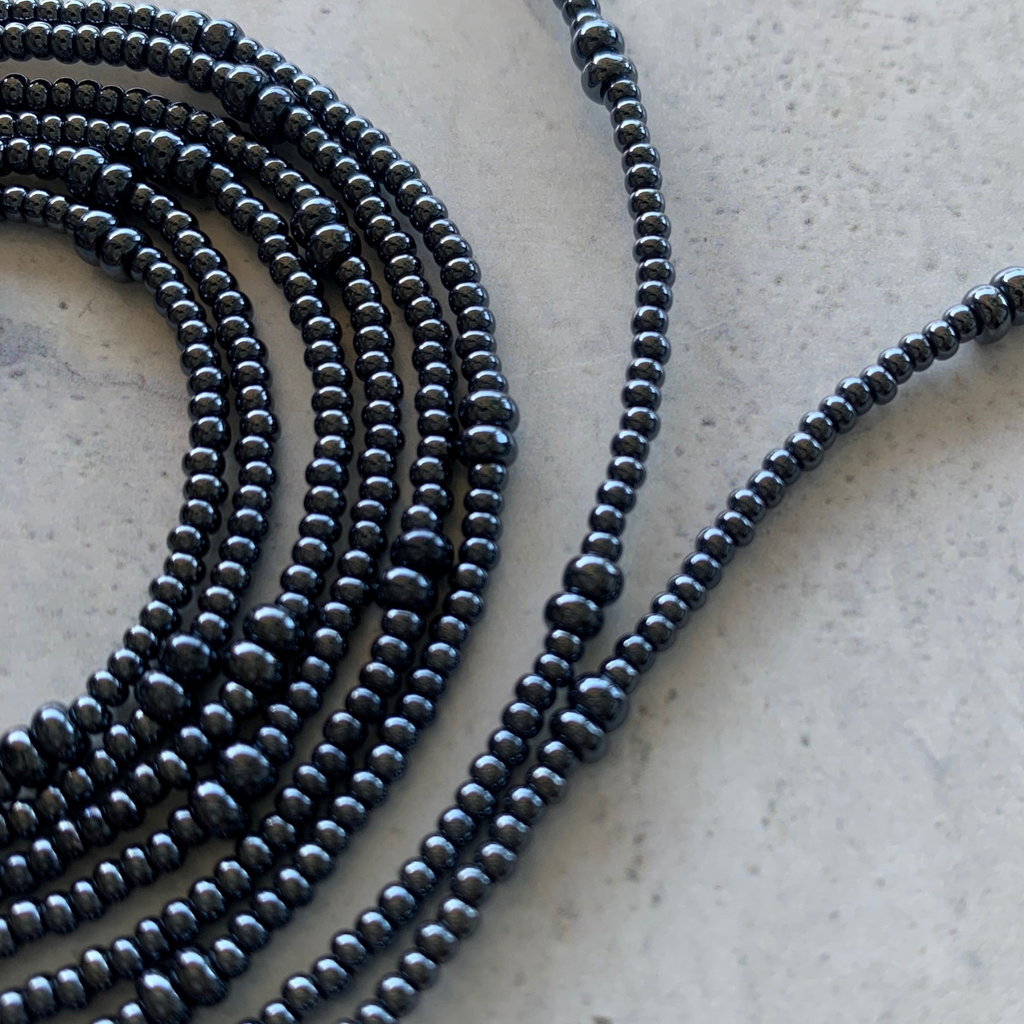 Gun Metal Waist Bead Strand