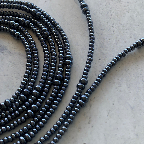 Gun Metal Waist Bead Strand
