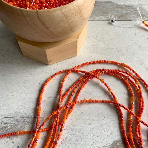 Orangesicle Waist Bead