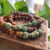 Turquoise & Sandalwood Buddha Gemstone Bracelet
